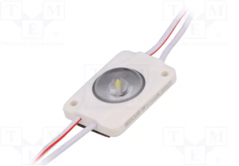 LED modulis 12V 1W 6500K šaltai balta